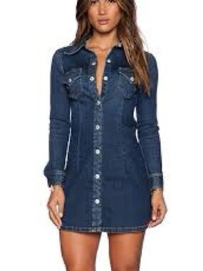 NWOT Alexa Chung x AG Adriano Goldschmied Denim Jean Pixie Dress